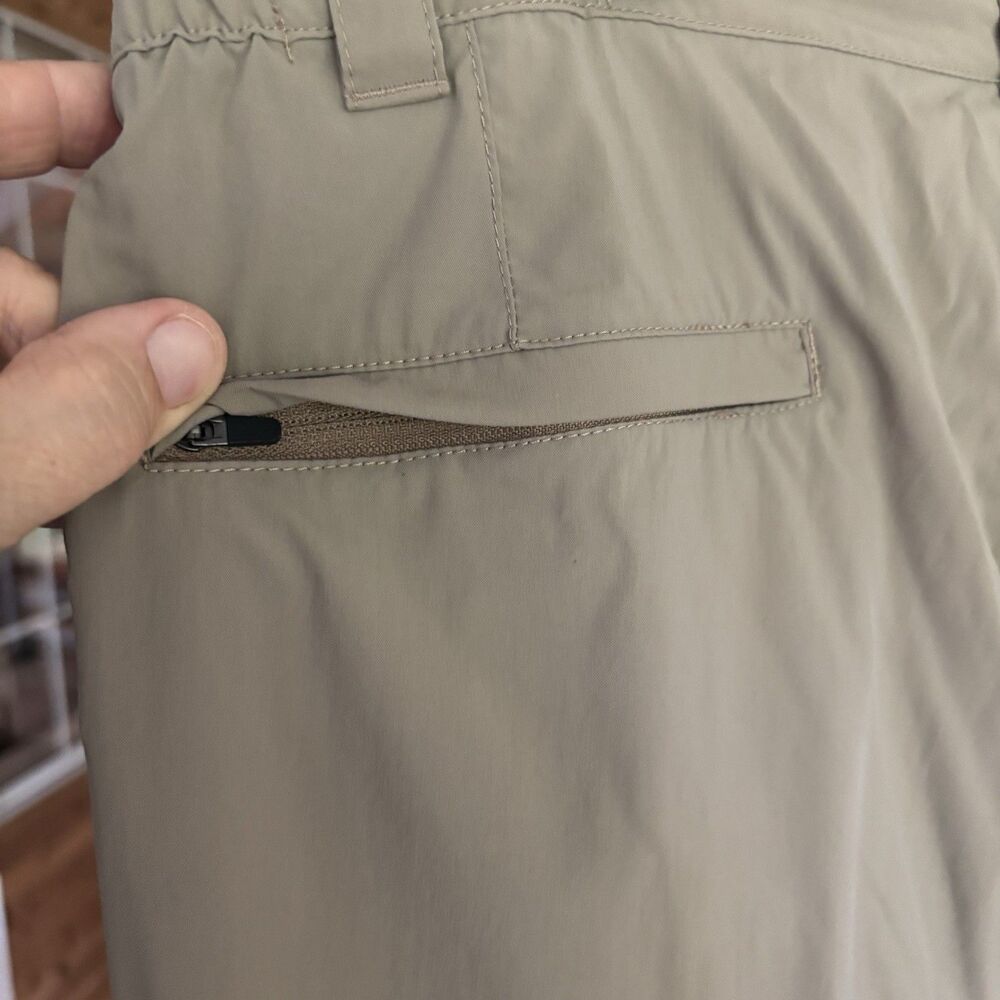 2 Pair L.L. Bean Hiking Pant Men L Gray Brown Stretch Waist Cargo Gorpcore - Picture 9 of 11